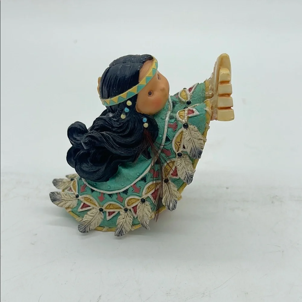 Enesco Friends of the Feather Indian With Eagle Fetish Figurine